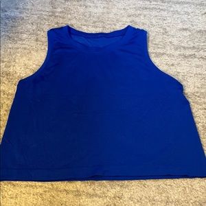 Blue LULULEMON Crop Tank